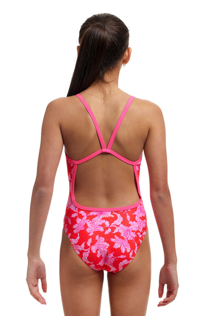 Funkita - Girls Single Strap One Piece Swimmers - Fire Flyer