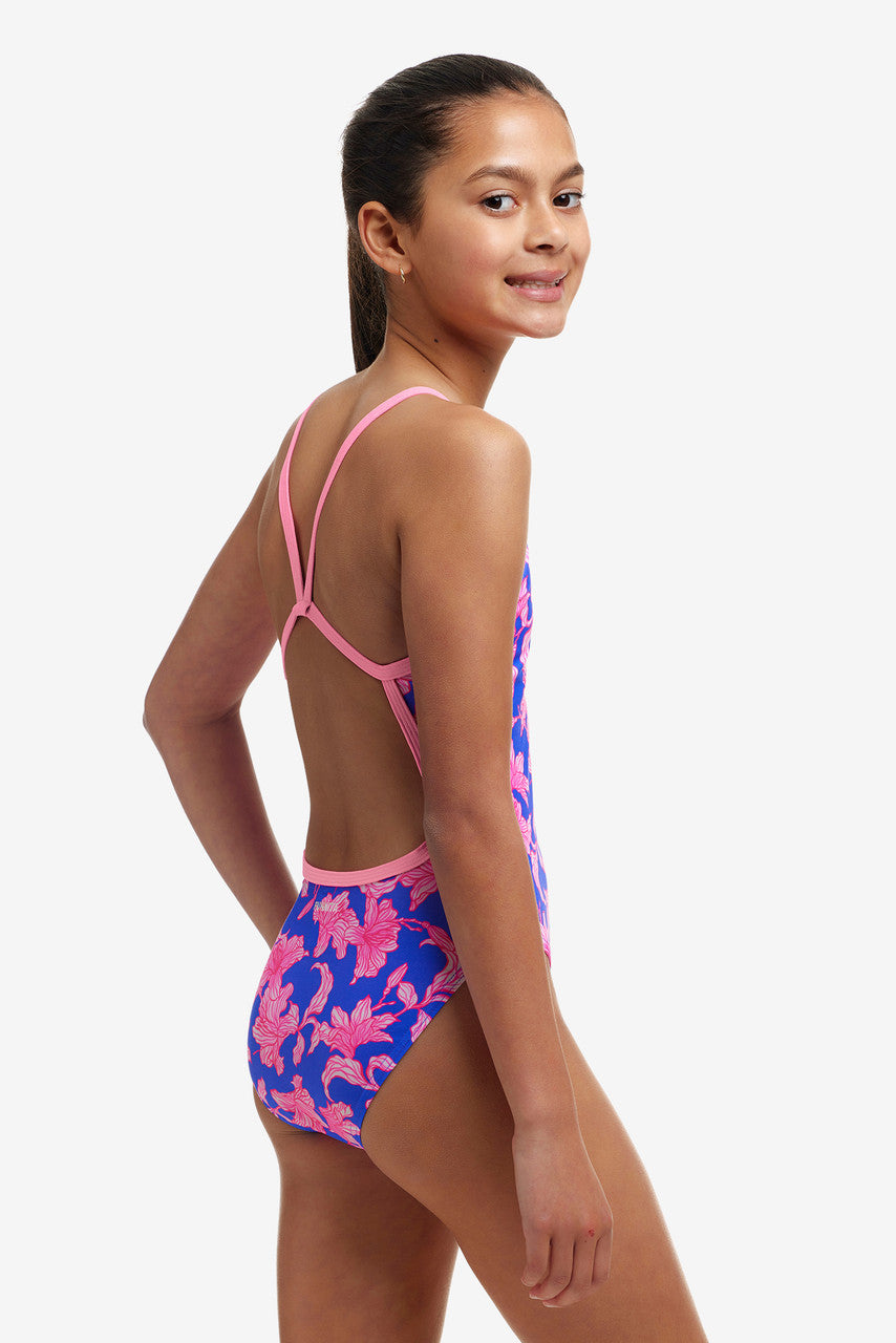 Funkita - Girls Single Strap One Piece Swimmers - Perfect Petal