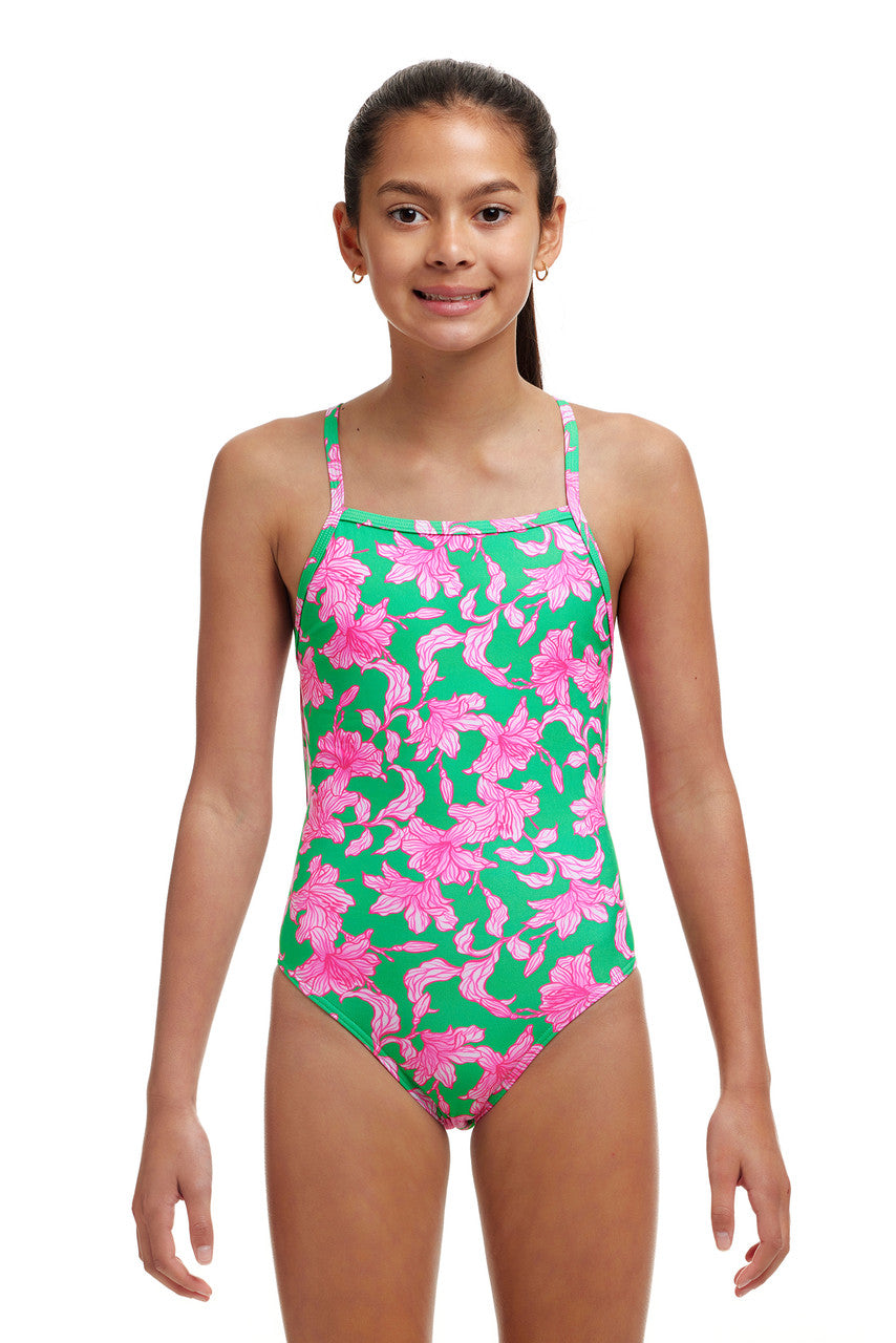Funkita - Girls Strapped In One Piece Swimmers - Blossom Fly