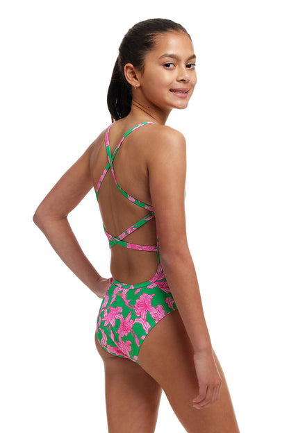 Funkita - Girls Strapped In One Piece Swimmers - Blossom Fly