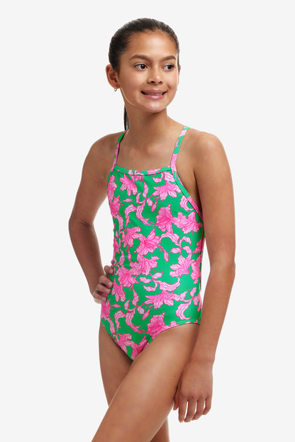 Funkita - Girls Strapped In One Piece Swimmers - Blossom Fly