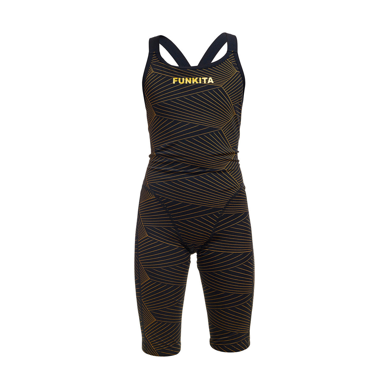 Funkita - Girls Fast Legs One Piece Swimmers - Gold Weaver