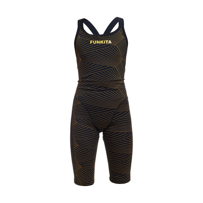Funkita - Girls Fast Legs One Piece Swimmers - Gold Weaver