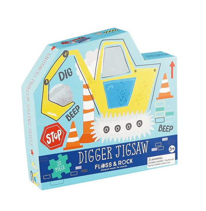 Floss & Rock 20pc -  Digger Shaped Puzzle