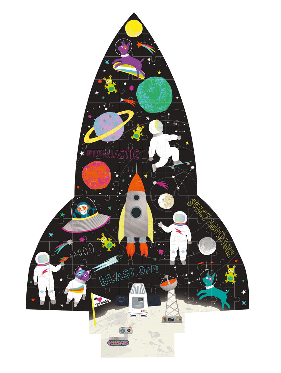 Floss & Rock 80pc - Rocket Shaped Puzzle