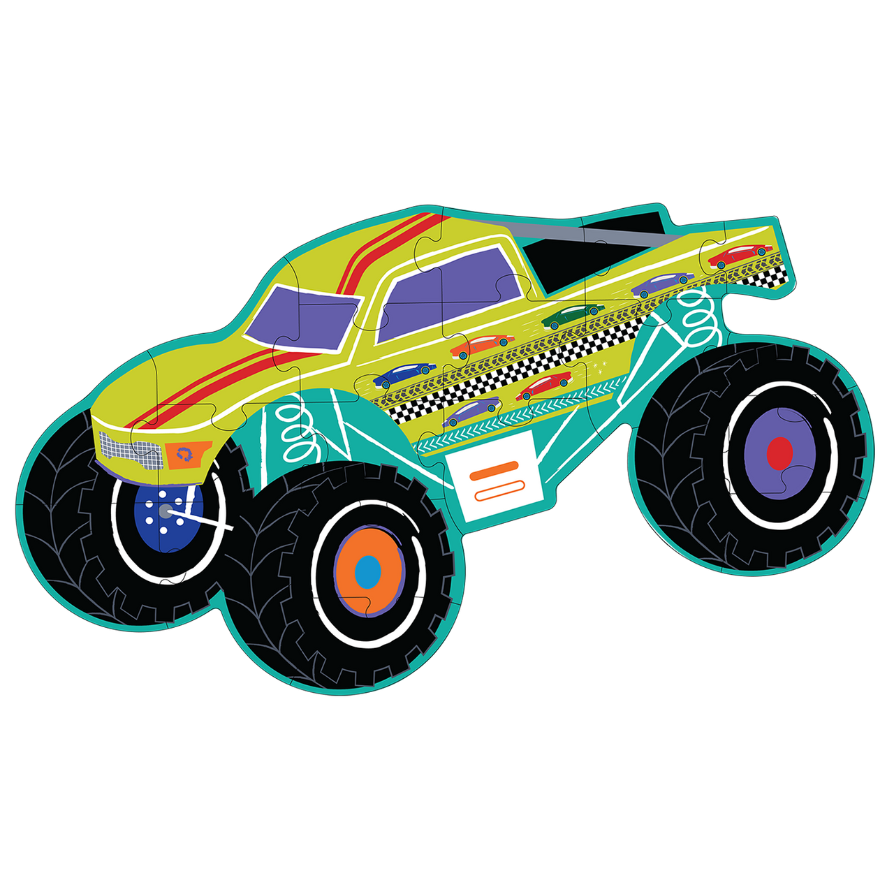 Floss & Rock 20pc - Cars Shaped Puzzle