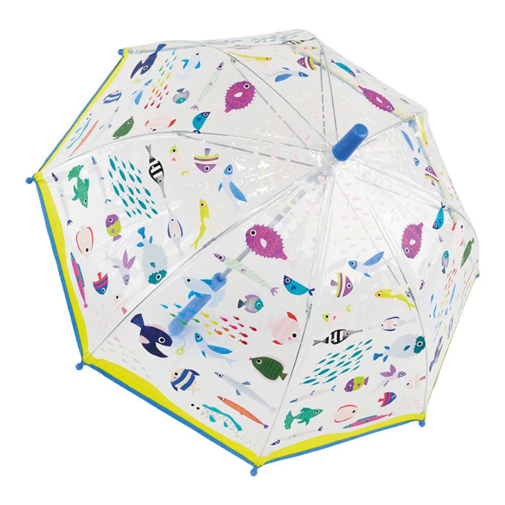 Floss & Rock Colour Changing Umbrella - Transparent Ocean
