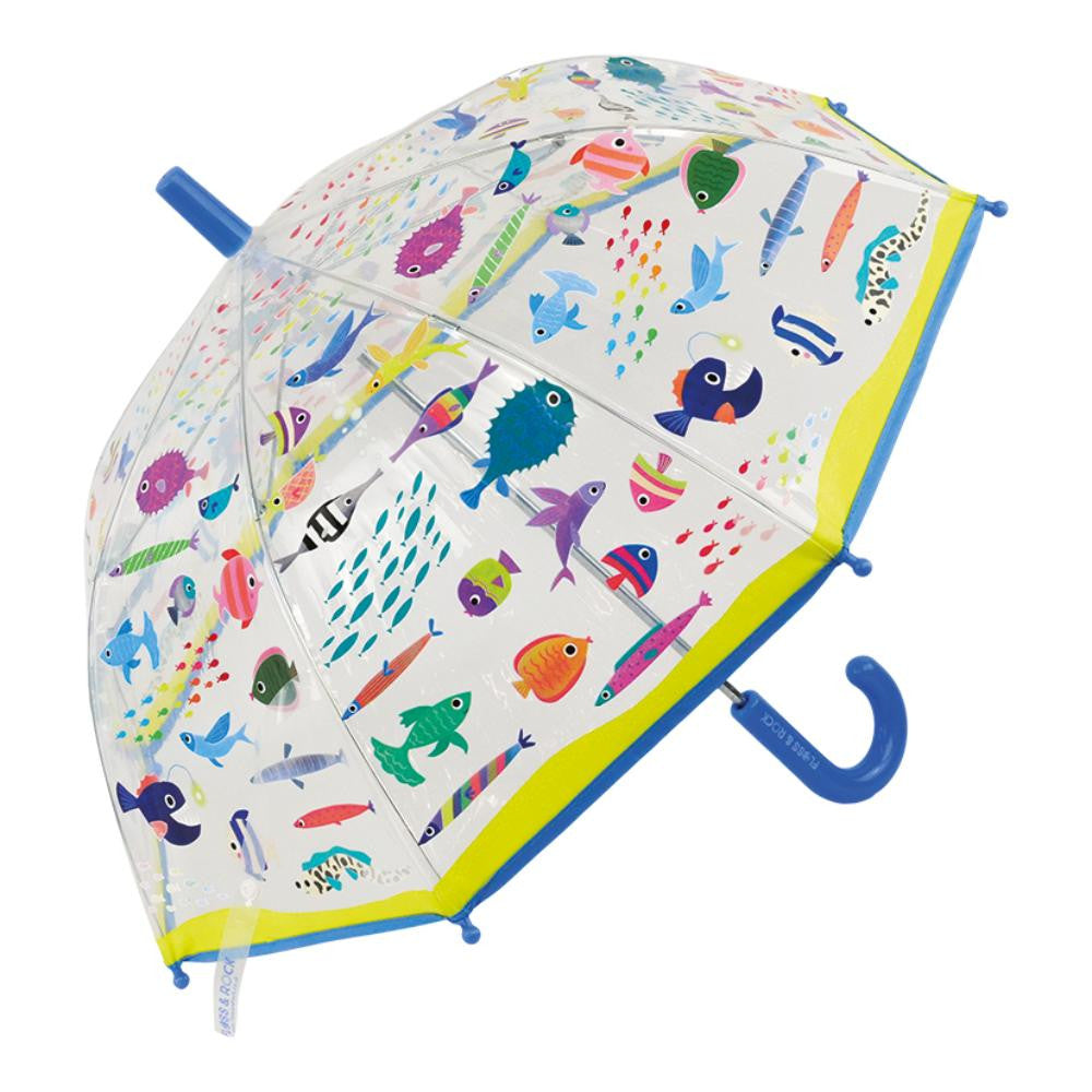 Floss & Rock Colour Changing Umbrella - Transparent Ocean