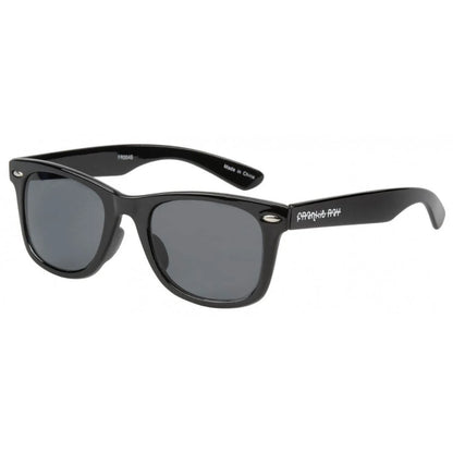 Frankie Ray Kids Sunglasses Gadget Black with sporty wrap-style frame and UV400 smoke lenses for children aged 3 to 8 years