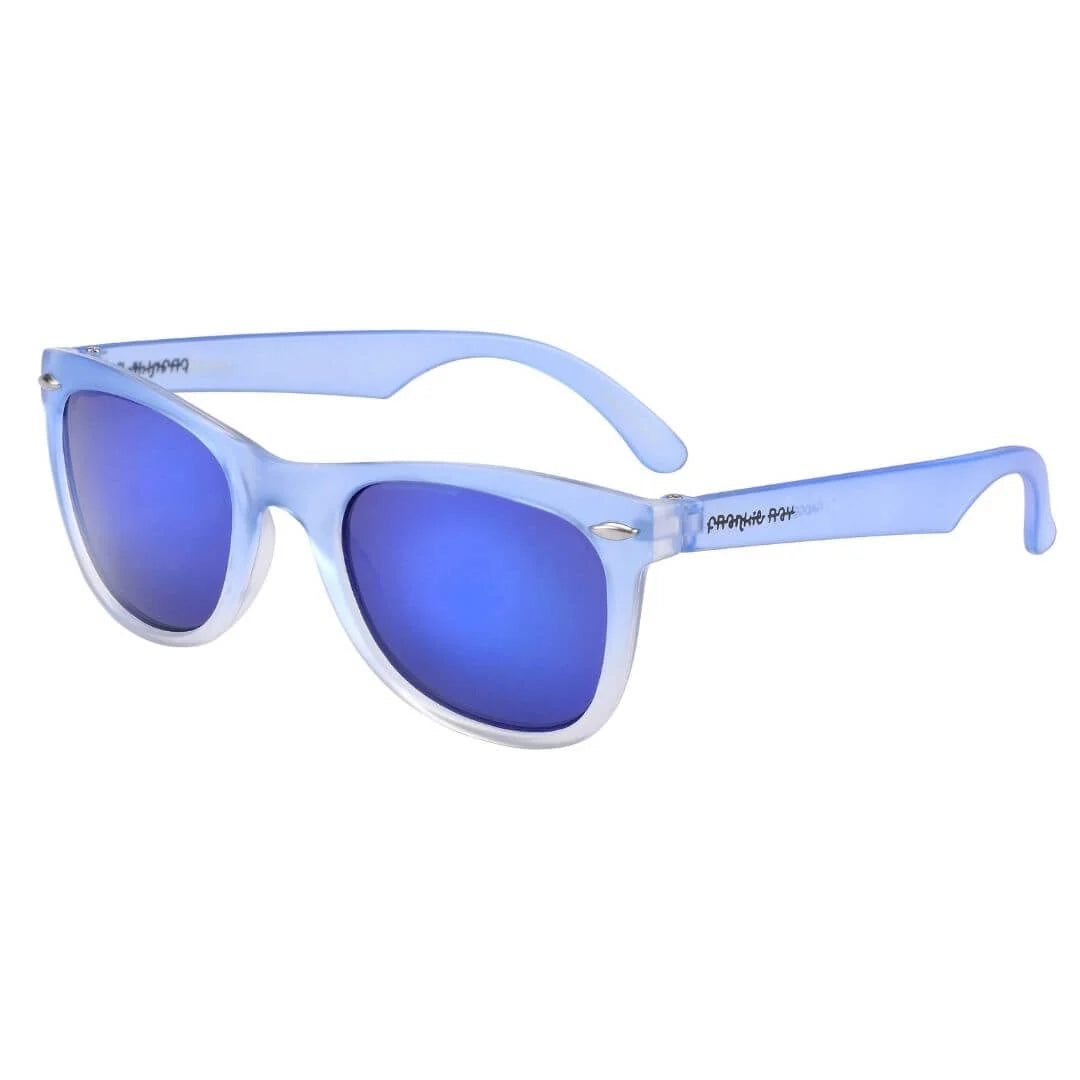 Frankie Ray Kids Sunglasses Gadget Blue Haze with sporty wrap-style frame and UV400 smoke lenses for children aged 3 to 8 years