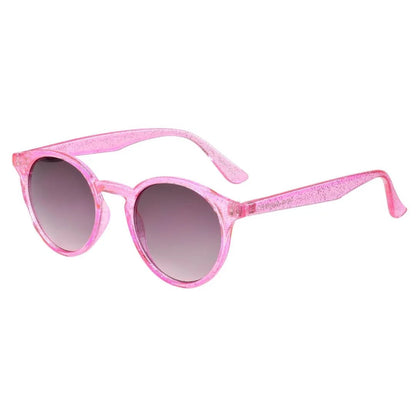 Frankie Ray Kids Sunglasses Shine Pink with rounded frame and UV400 smoke lenses for children aged 3 to 8 years