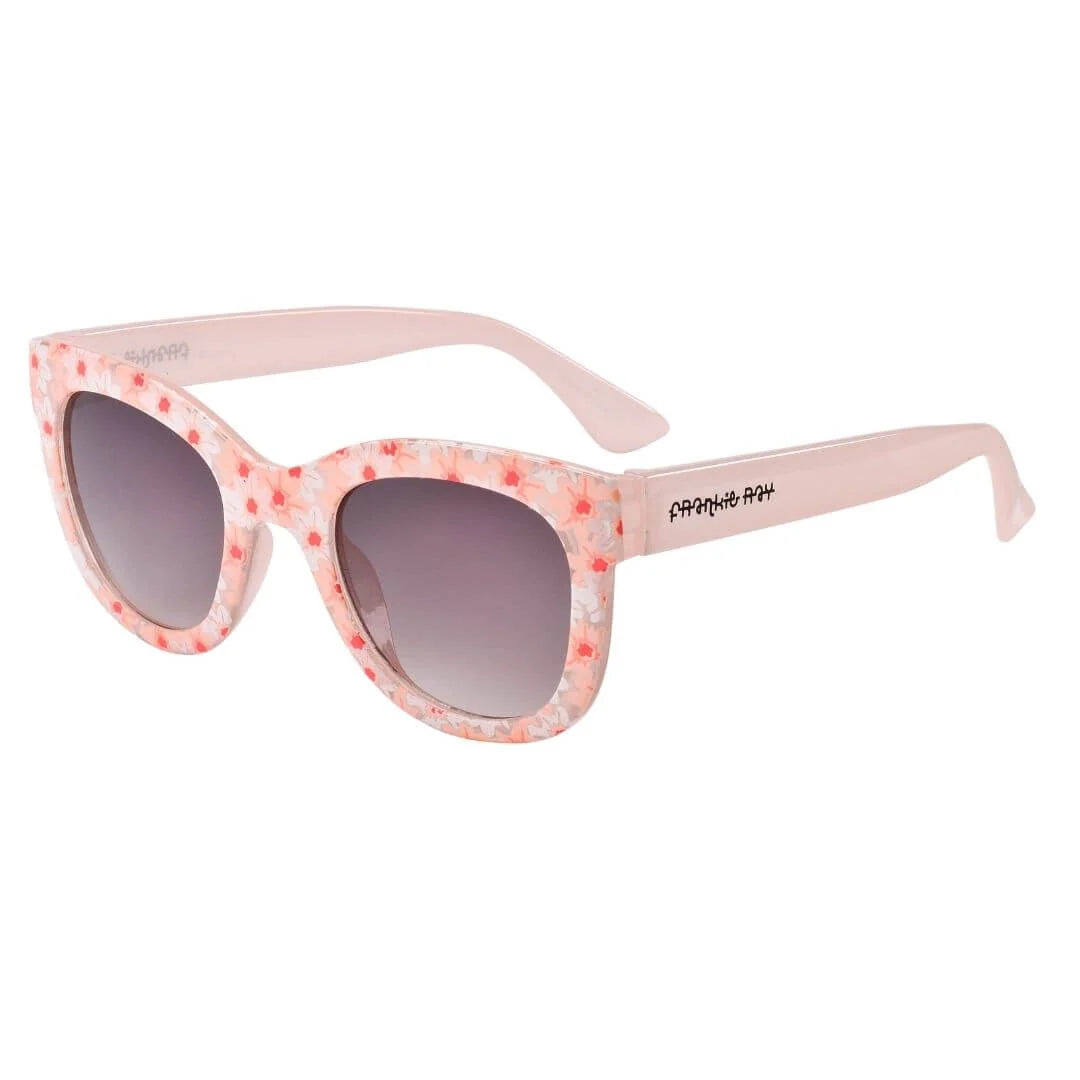 Frankie Ray Kids Sunglasses Blossom Pink with cherry blossom butterfly frame and UV400 smoke lenses for children aged 3 to 8 years
