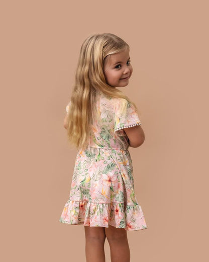 Fox & Finch - Budgie Pink Floral Dress