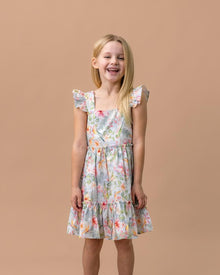 Fox & Finch - Budgie Blue Floral Dress
