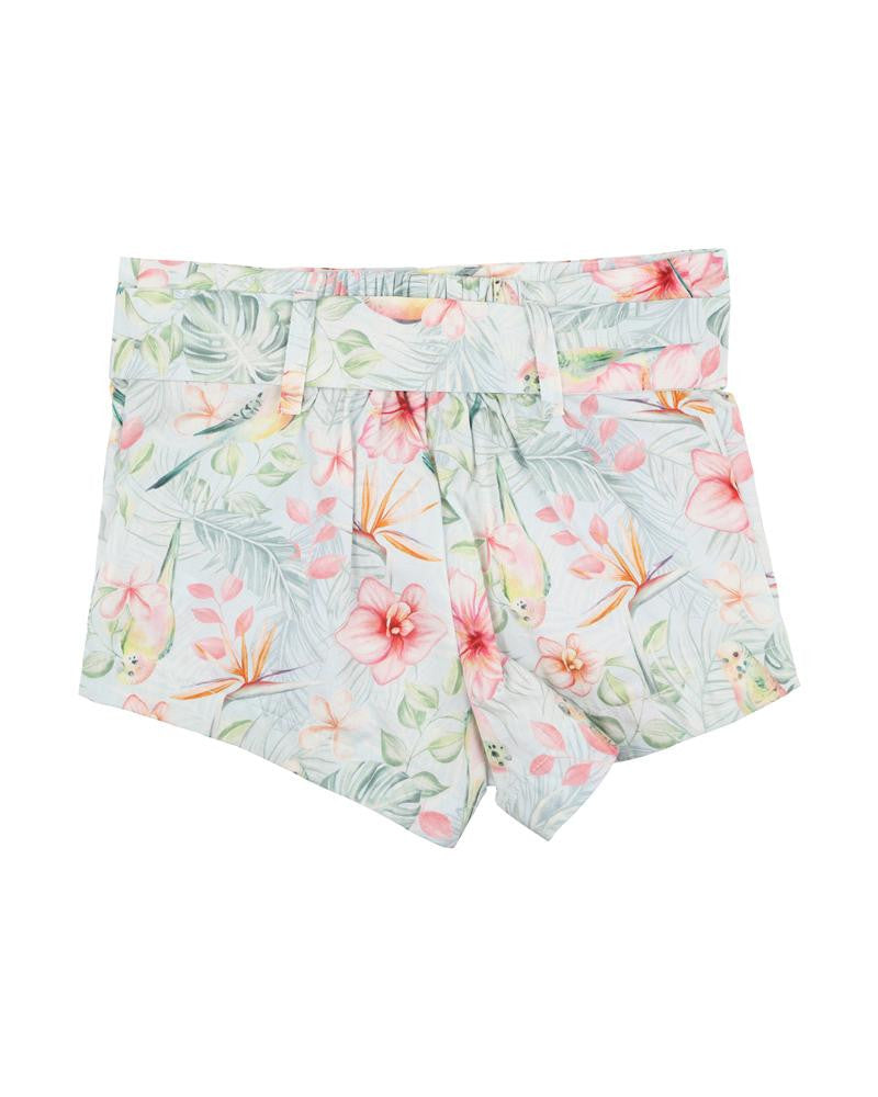 Fox & Finch - Budgie Blue Floral Shorts