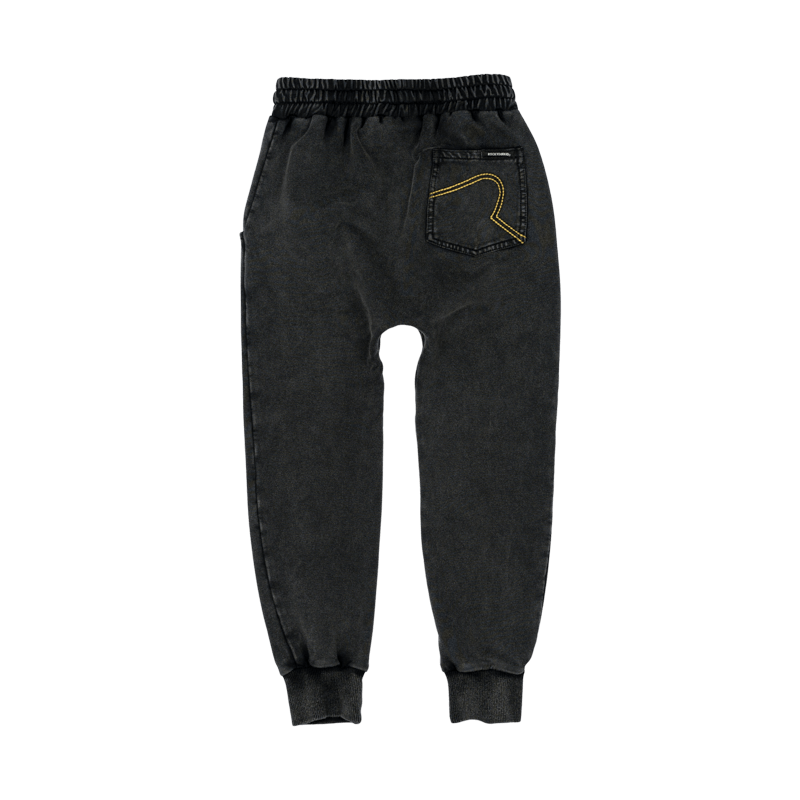 Black Wash Trackpants