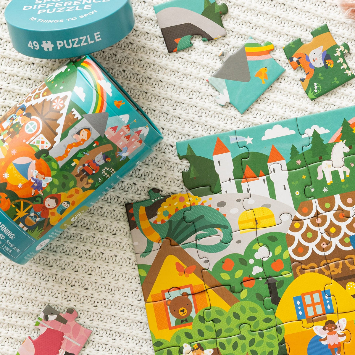 Petit Collage Spot the Difference Puzzle - Fairy Tales 49pc