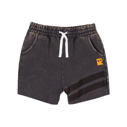 Rock Your Baby - Black Wash Stripe Shorts