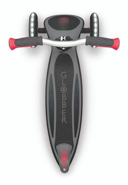 Globber MASTER Scooter with Lights - Black/Red