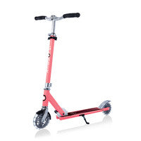Globber - FLOW ELEMENT Scooter with Lights - Coral Pink