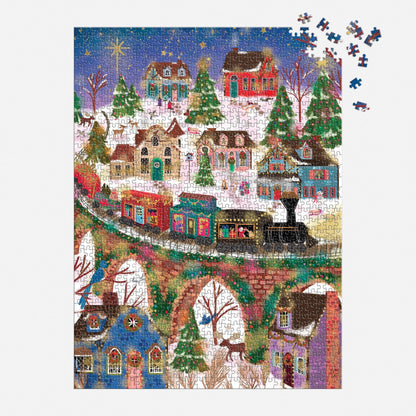 Galison 1000pc - Joy Laforme Twinkletown Express Foil Puzzle