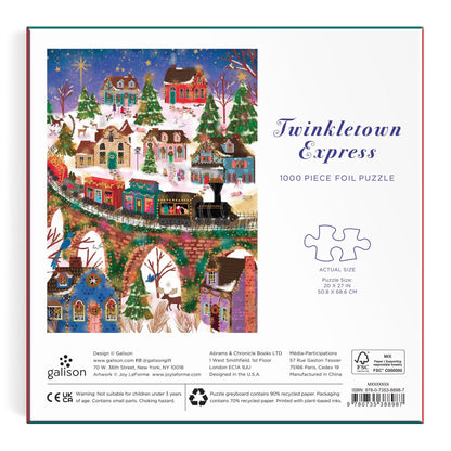 Galison 1000pc - Joy Laforme Twinkletown Express Foil Puzzle