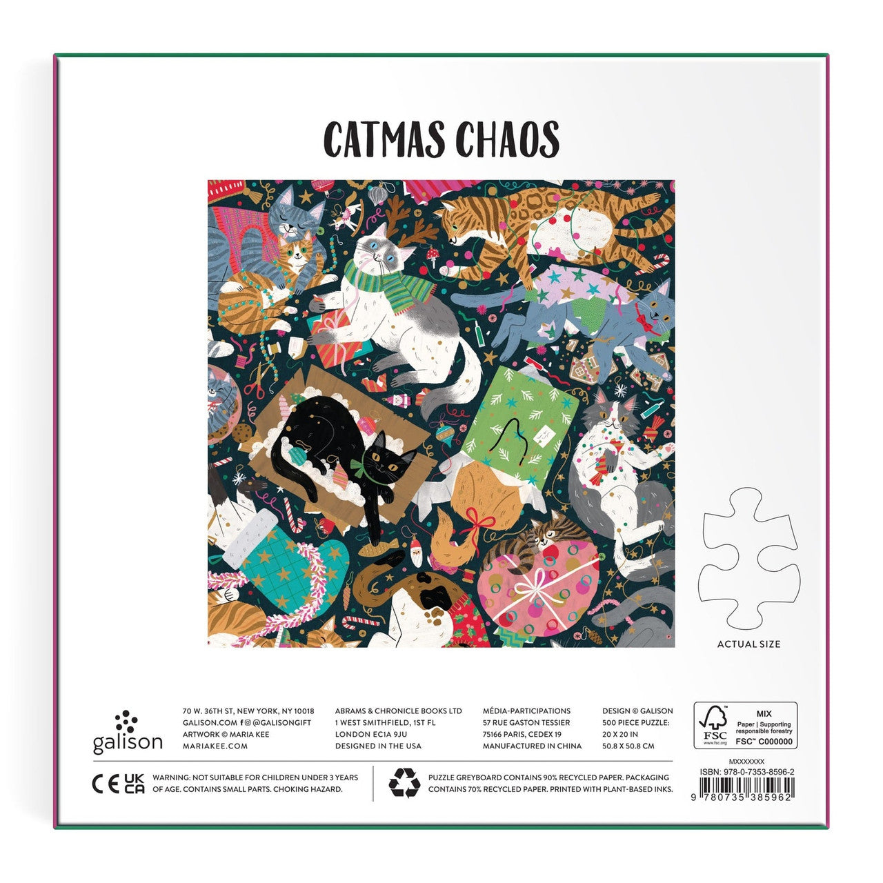 Galison 500pc - Catmas Chaos Foil Puzzle