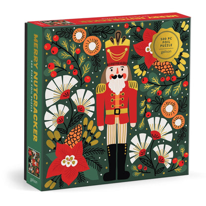 Galison 500pc - Merry Nutcracker Foil Puzzle