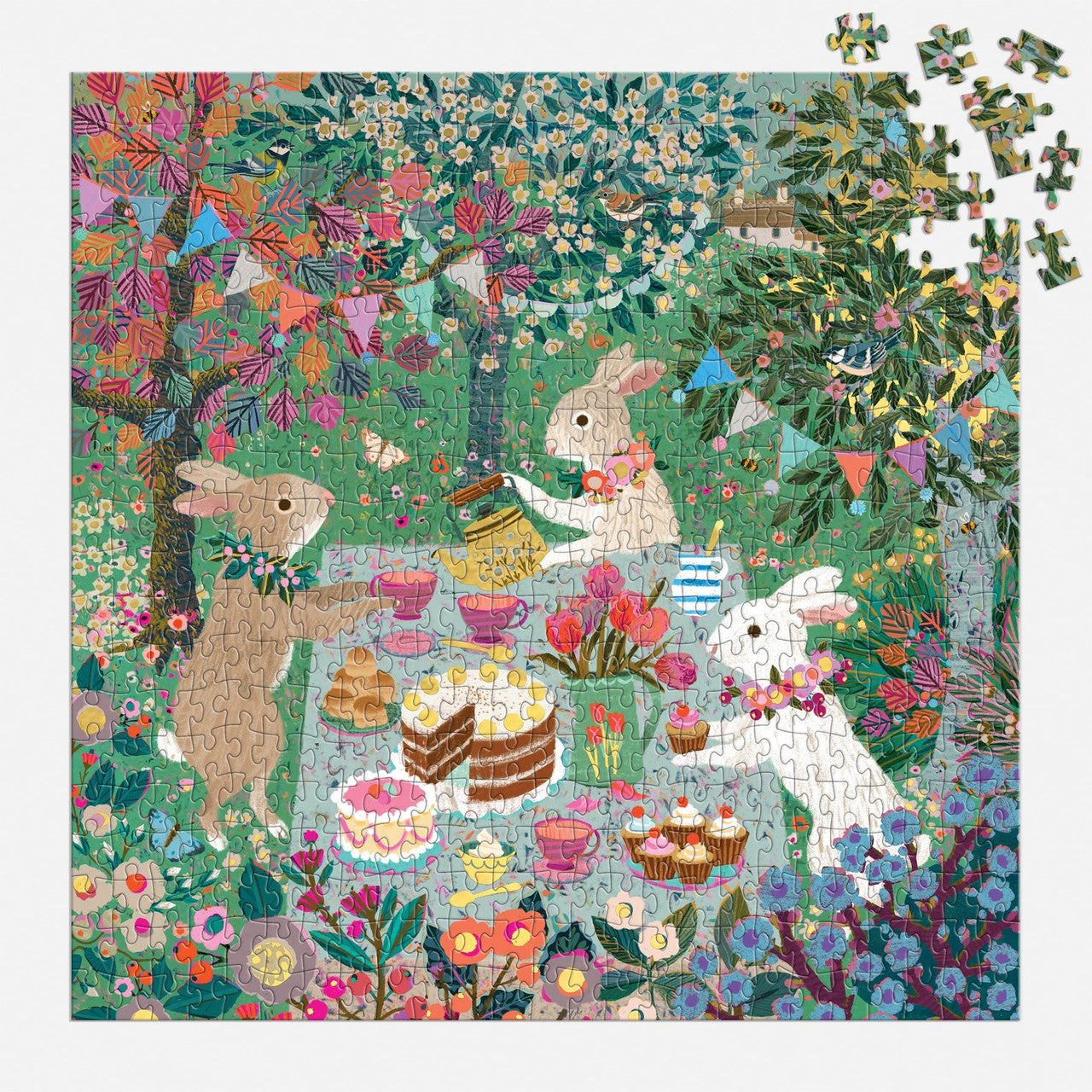 Galison 500pc - Victoria Ball Spring Tea Party Foil Puzzle