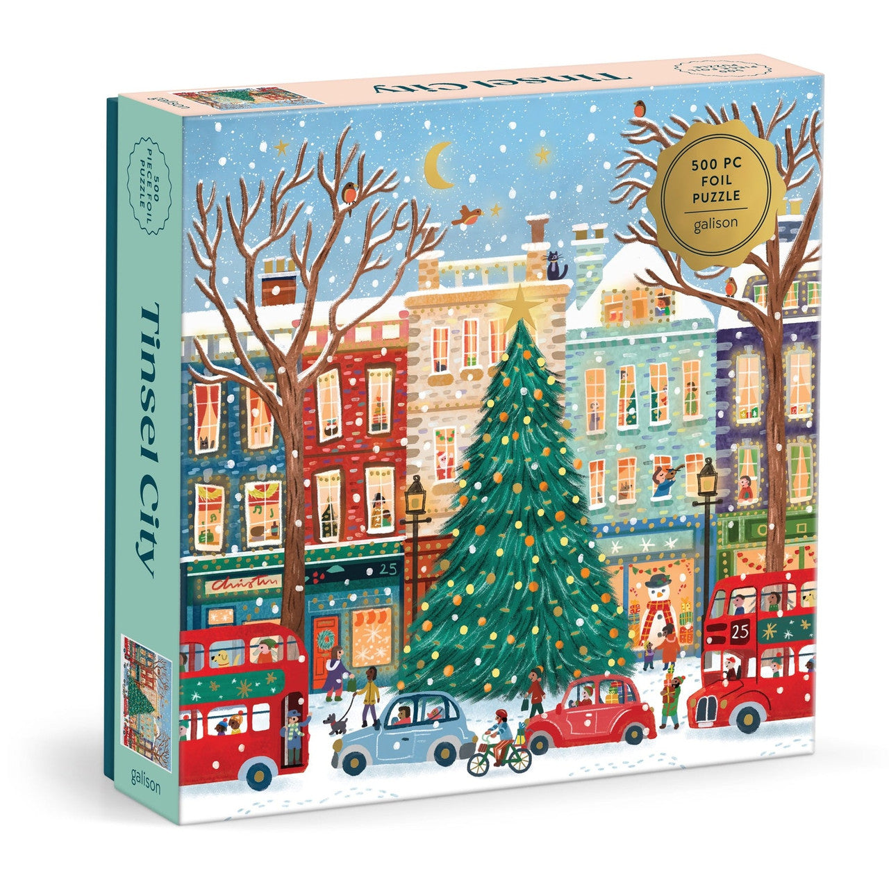 Galison 500pc - Tinsel City Foil Puzzle