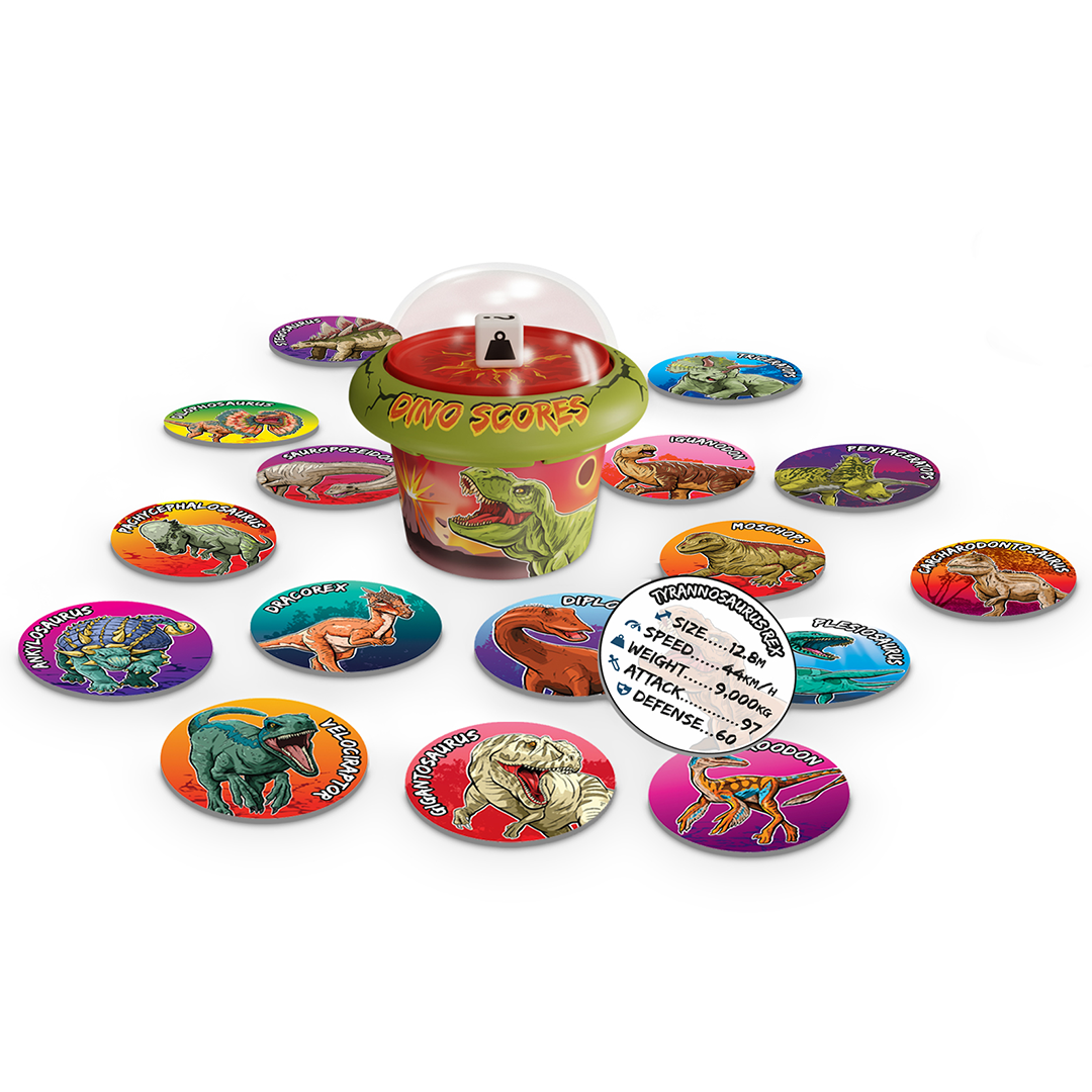 Play Monster - Pop-A-Tops - Dino Scores