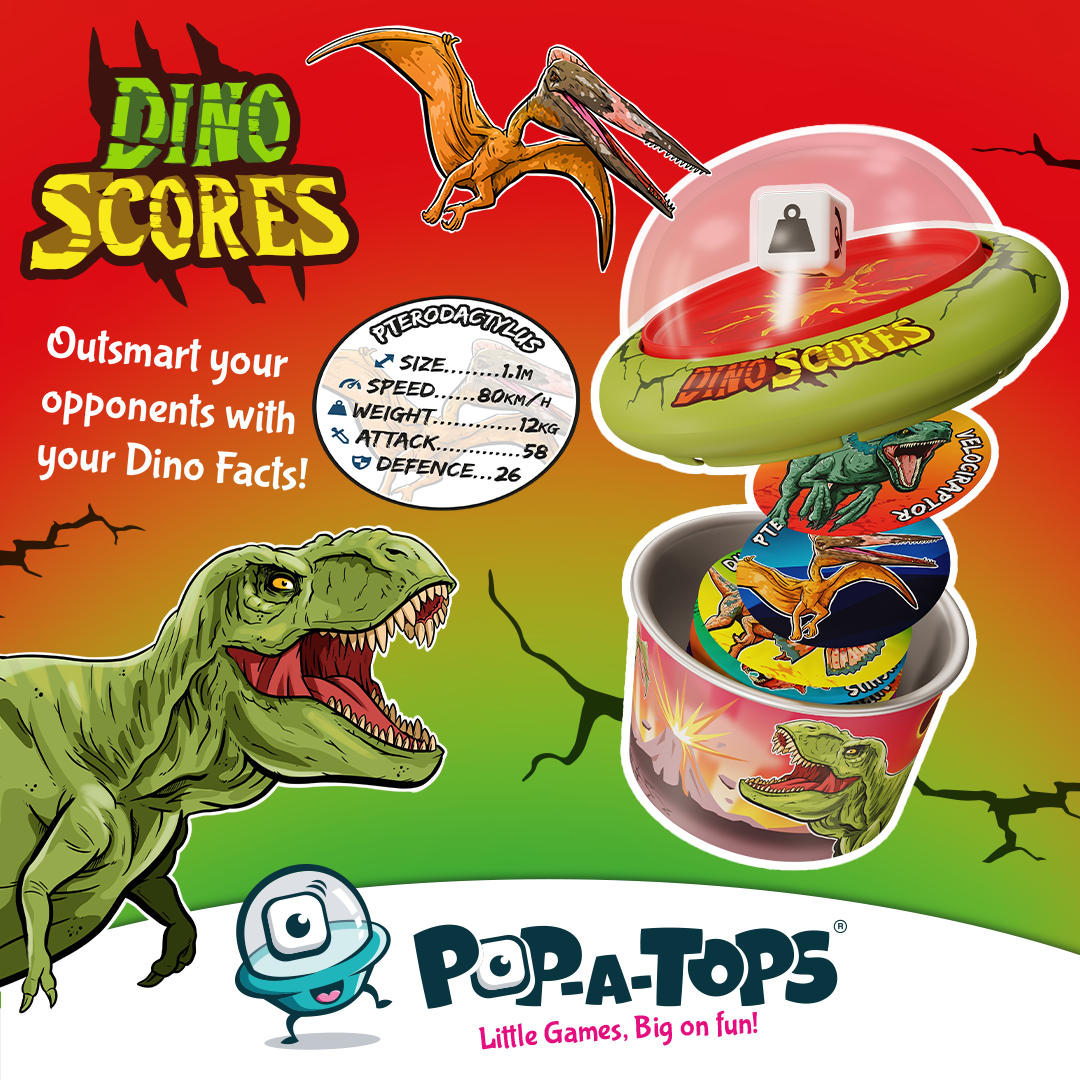 Play Monster - Pop-A-Tops - Dino Scores