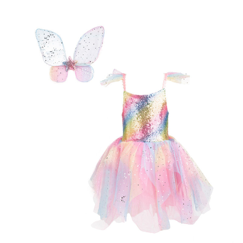 Great Pretenders - Rainbow Fairy Dress with Wings