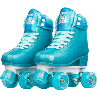 Crazy Skates - Glitter Pop Size Adjustable Roller Skates - Teal