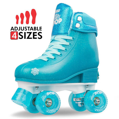 Crazy Skates - Glitter Pop Size Adjustable Roller Skates - Teal