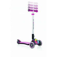 Globber Elite Lights 3 Wheel Scooter - Pink