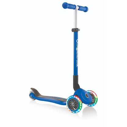 Globber PRIMO FOLDABLE LIGHTS - 3 Wheel Scooter - Navy Blue