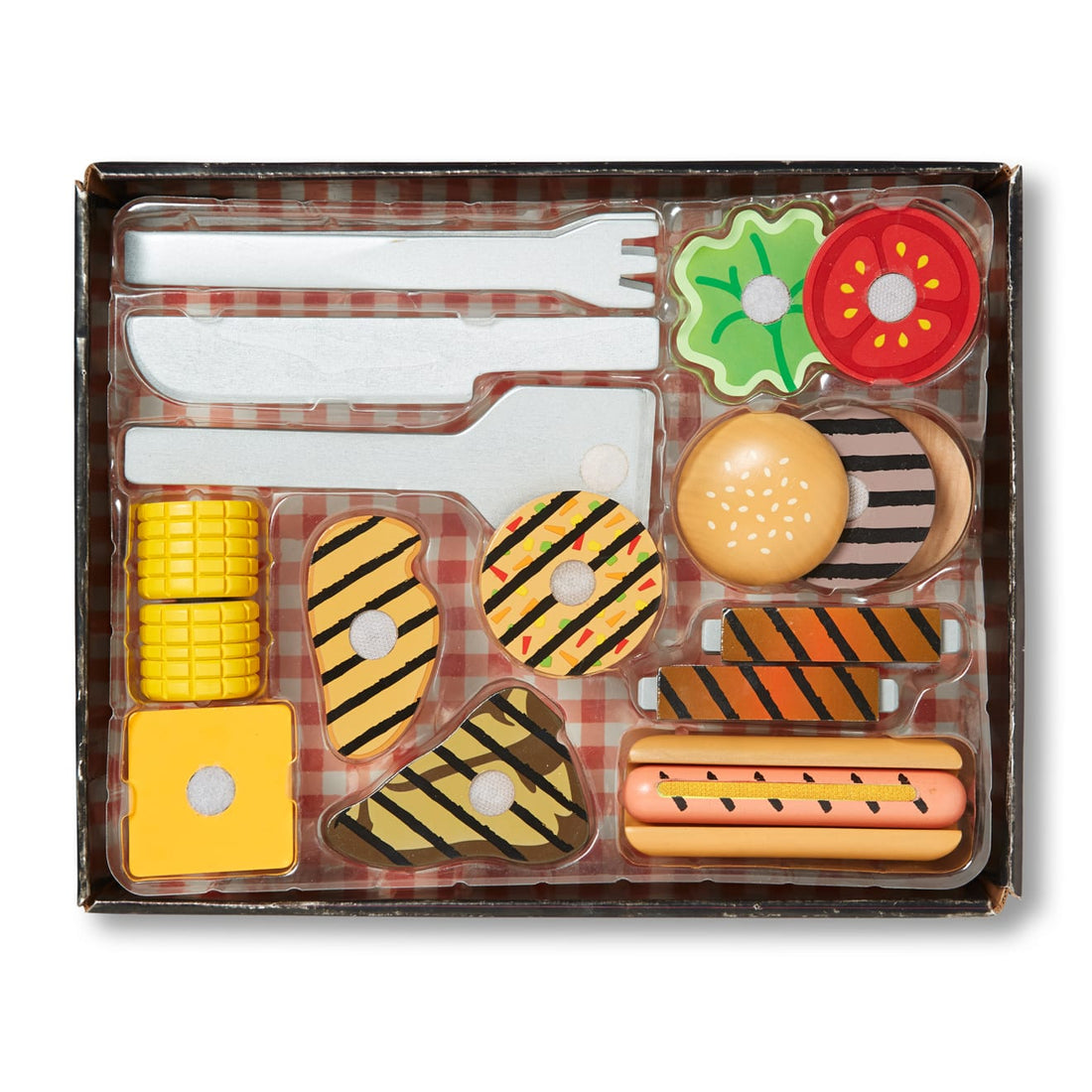Melissa & Doug - Wooden Grill & Serve BBQ Set
