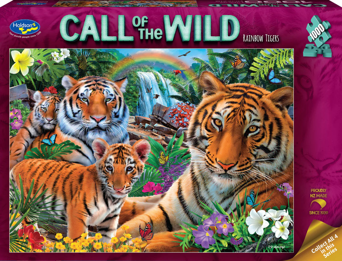 Holdson 1000pc - Call of the Wild - Rainbow Tigers Puzzle