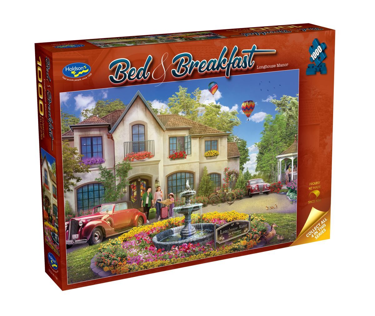 Jigsaw puzzle box titled 'Bed & Breakfast' with a scenic illustration on the cover.