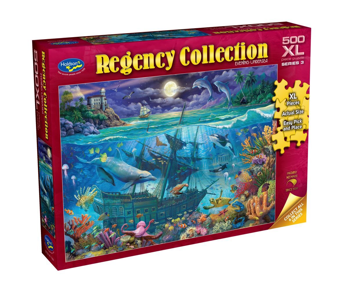 Jigsaw puzzle box with underwater scene and Regency Collection branding