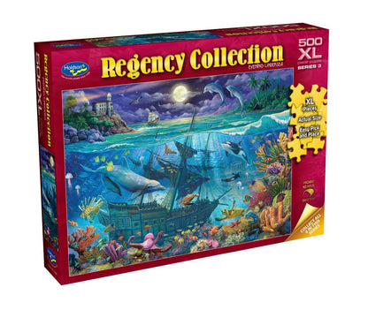 Jigsaw puzzle box with underwater scene and Regency Collection branding
