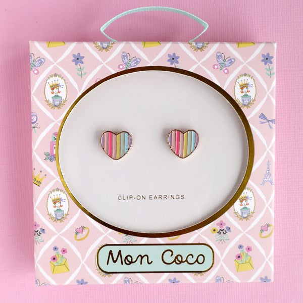 Mon Coco - Candy Heart Clip-On Earrings