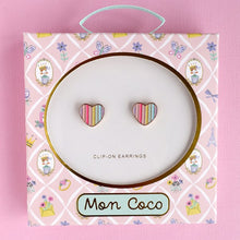Mon Coco - Candy Heart Clip-On Earrings