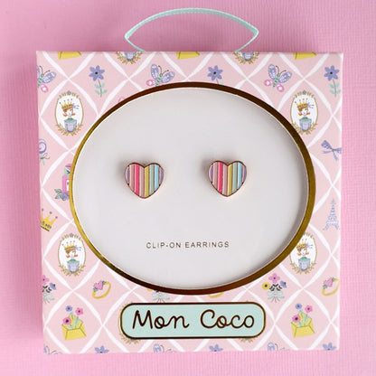 Mon Coco - Candy Heart Clip-On Earrings