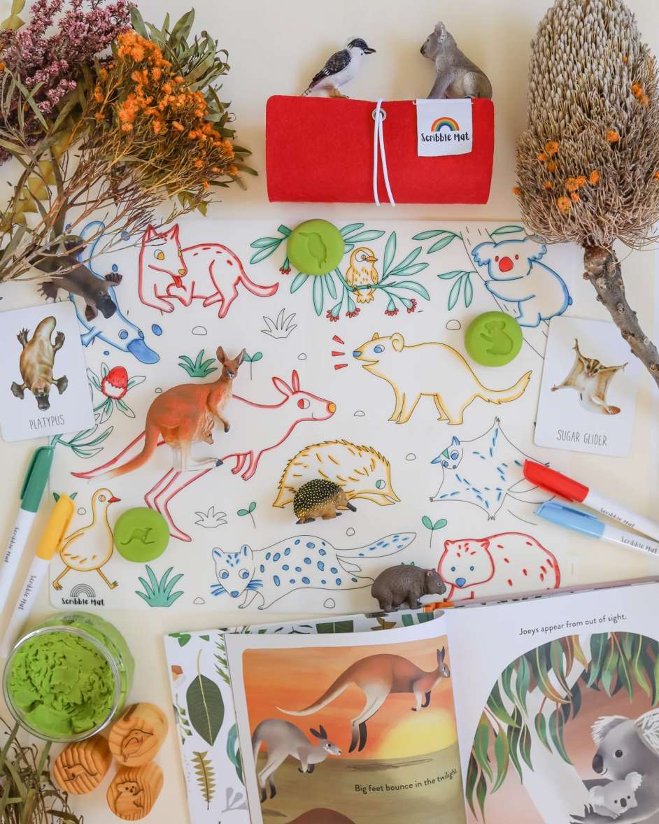 Scribble Mat The Originals - Baby Australian Animals