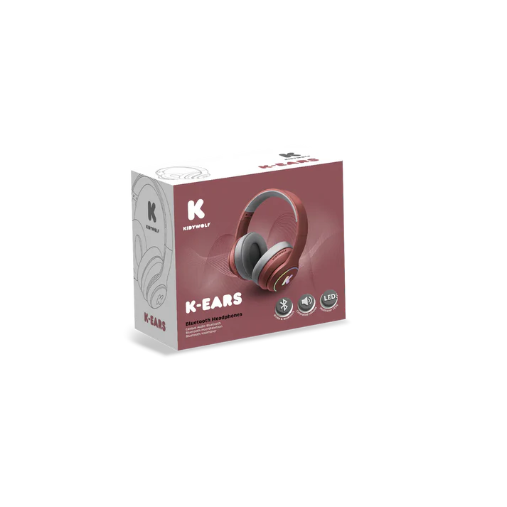 Kidywolf K-Ears Bluetooth Headphones - Red
