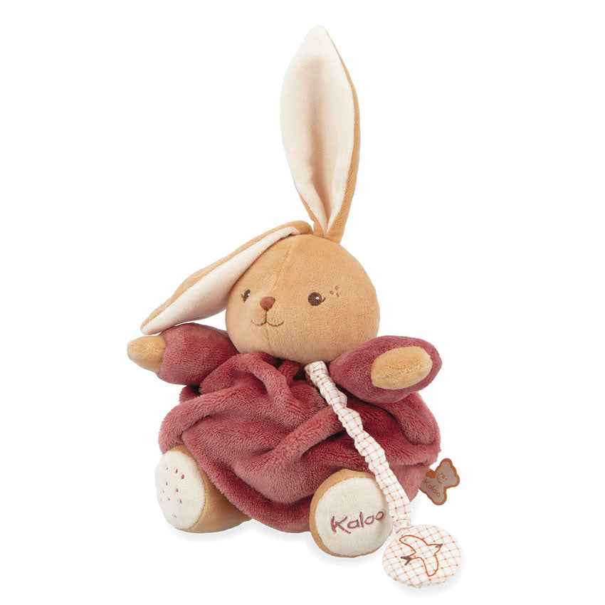 Kaloo - Signature Plume Musical Rabbit Burgundy 17cm