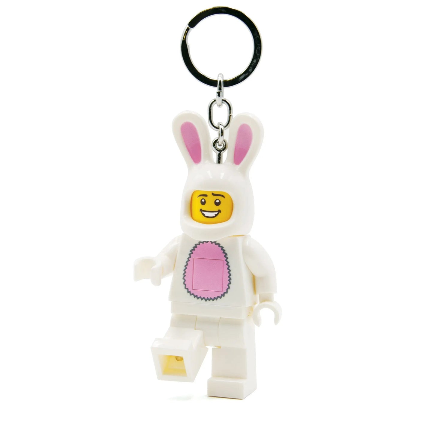 LEGO Bunny Suit Guy minifigure keyring with LED torch feet