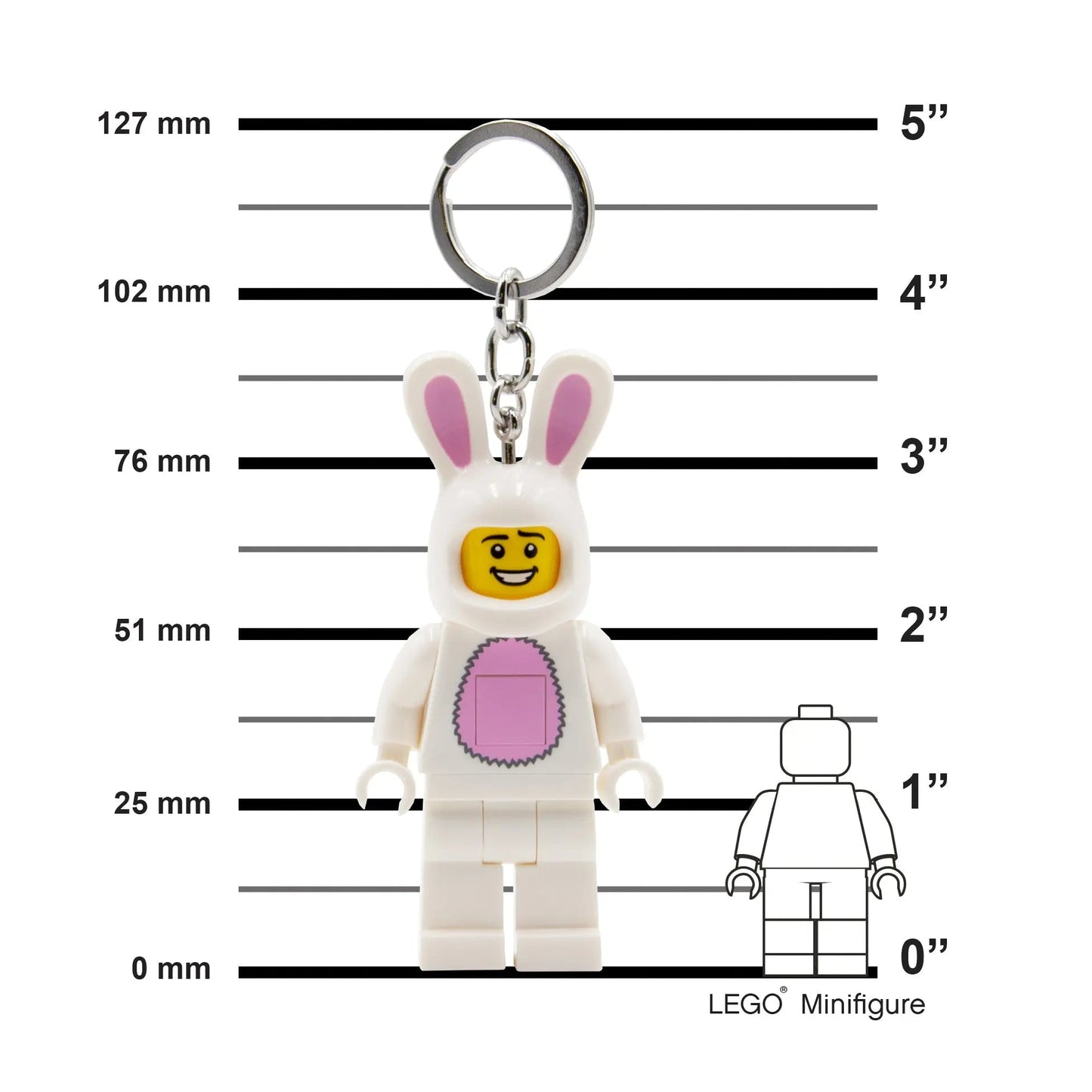 LEGO - Bunny Suit Guy LED Keychain Light — Minifigure Key Light Torch